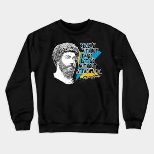 Marcus Aurelius Philosophy Quote Statement Design Crewneck Sweatshirt